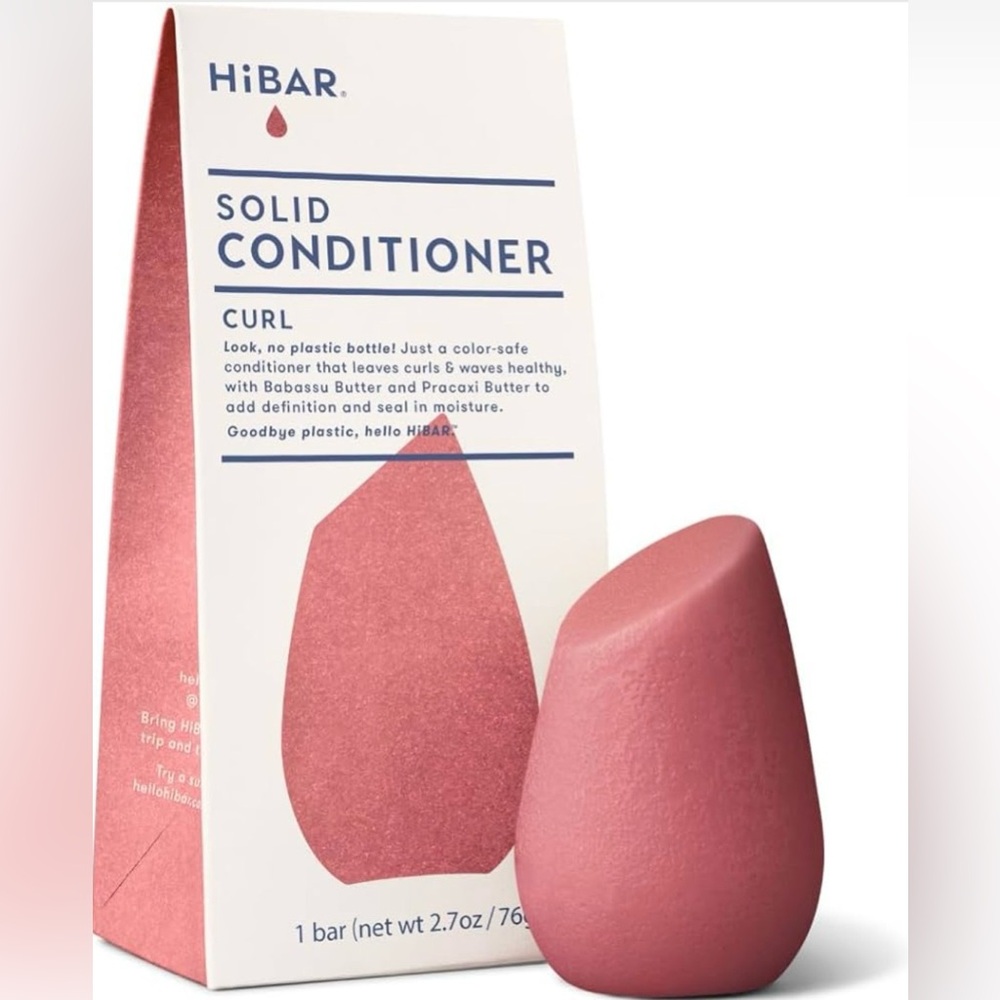 HiBAR Curl Solid Conditionee Bar New Plastic Free Curly Hair